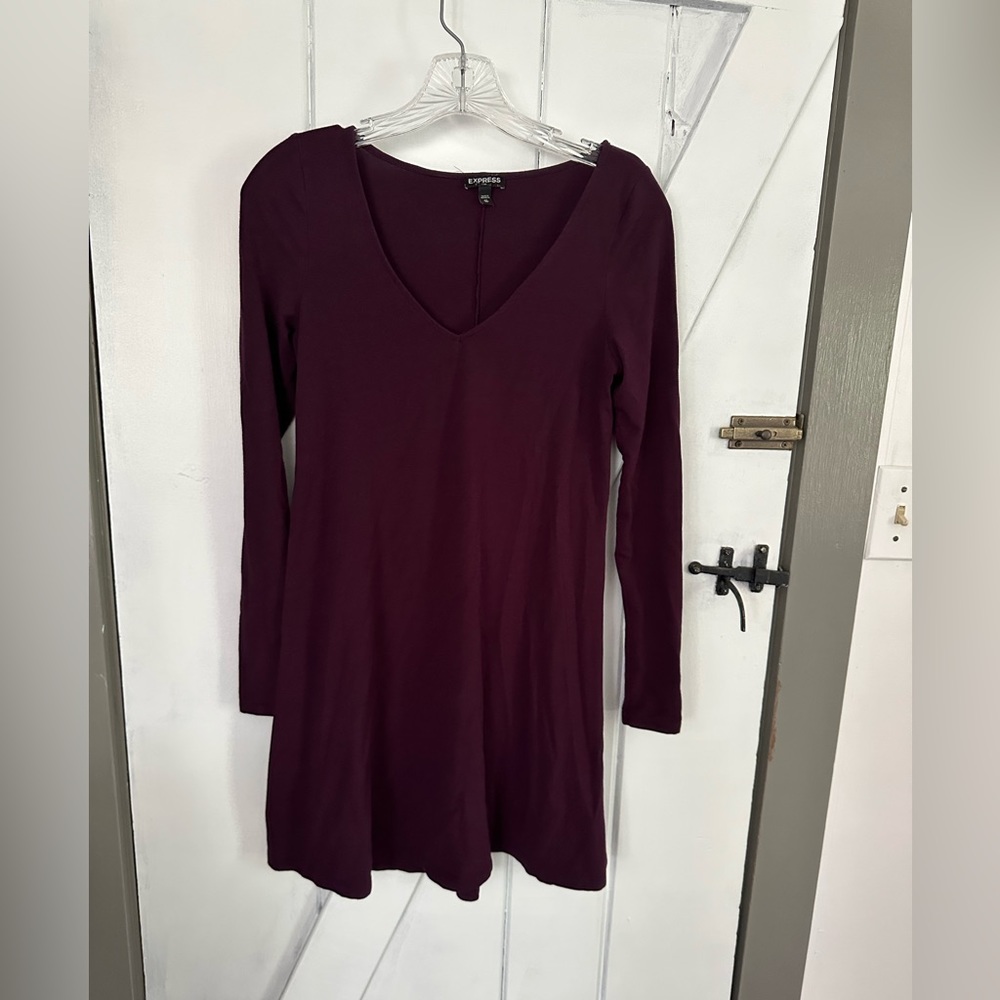 Burgundy Express long sleeve dress size XS